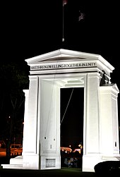 The arch at night