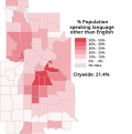 Minneapolis neighborhoods by percent speaking a language other than English