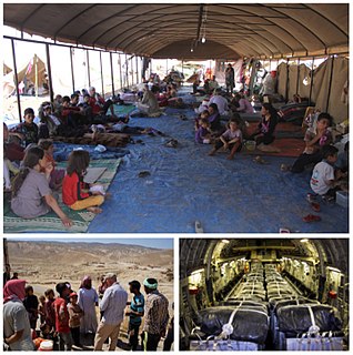 <span class="mw-page-title-main">Genocide of Yazidis by the Islamic State</span> 2014 ethnic cleansing campaign by the Islamic State in Sinjar, northern Iraq