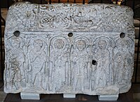 The Hedda Stone, a rare example of 8th century Anglo-Saxon stone carving not from a cross.