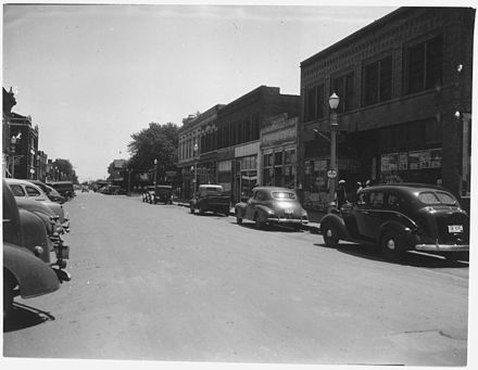 Looking east on First Street, circa 1944