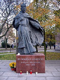 Памятник блаженному Марианну Горецкому в Гданьске
