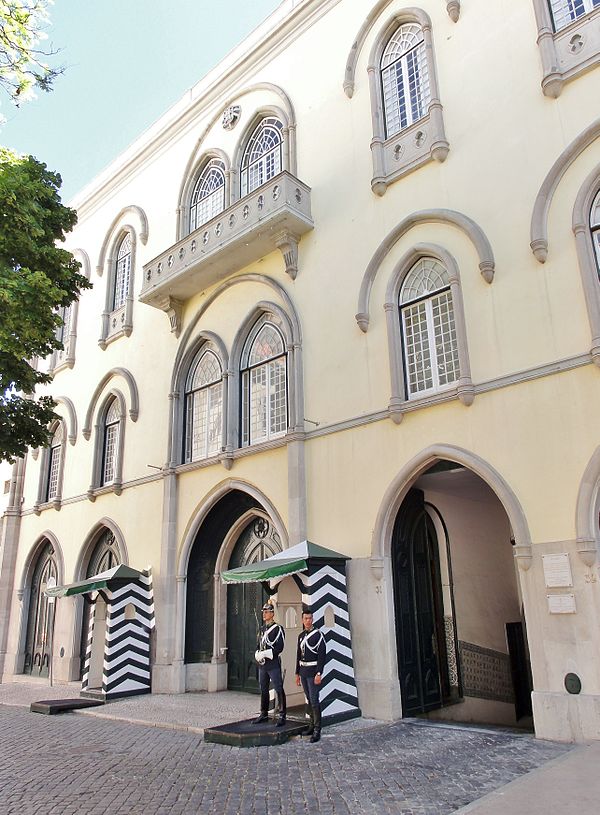 Portuguese National Republican Guard (GNR) headquarters at Largo do Carmo, Lisbon, Portugal, since 1868.