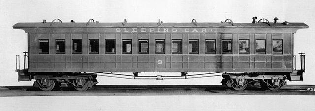 Pullman sleeping car, original to the William Crooks locomotive, on display in Duluth, Minnesota