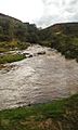 Guadalupe rivier in het dorp Malambo