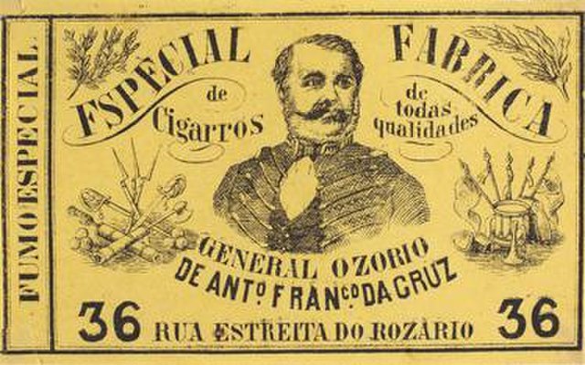 Lithograph by Osório on cigarette label.