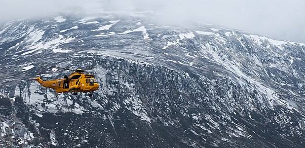 RAF Search and Rescue Helicopter in the Cairngorms MOD 45155350