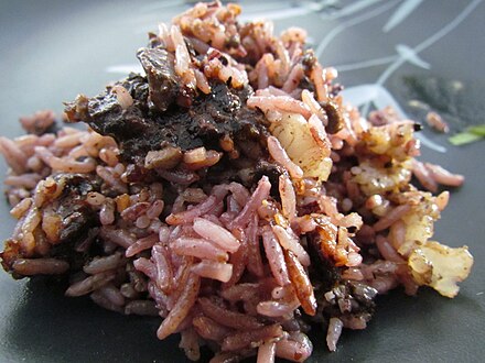 Red Rice With Pork pieces