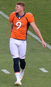 Dixon with the Broncos in 2016 Riley Dixon.JPG