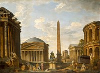 Roman Capriccio Pantheon a další památky od Giovanniho Paola Panini.jpg