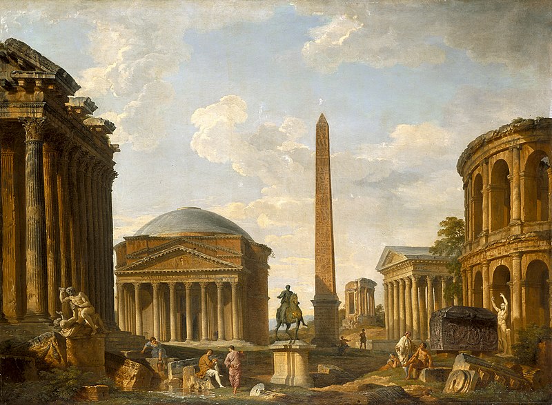 File:Roman Capriccio The Pantheon and Other Monuments by Giovanni Paolo Panini.jpg
