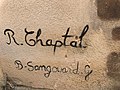 Signatures de la fresque.