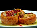 Salmon wrapped scallops with beurre blanc and caviar.jpg