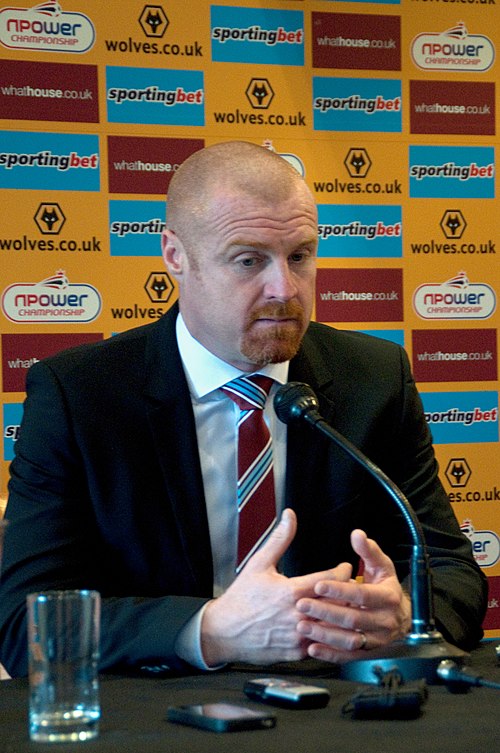 Dyche as manager of Burnley in 2013