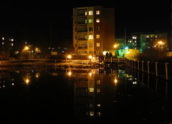 Small town night in Finland