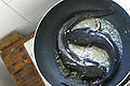 An south east asian type of catfish in a pan