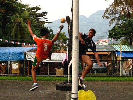 Sepak takraw competition in the Philippines