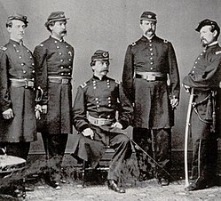 Daniel Sickles and staff after the Battle of Gettysburg Sickles Staff.jpg
