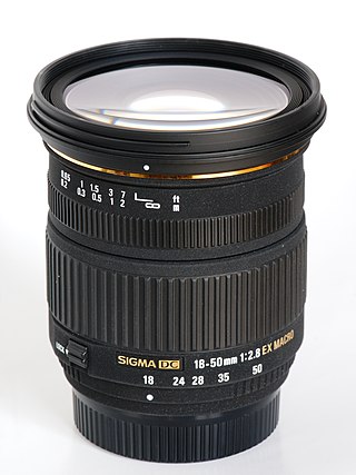 <span class="mw-page-title-main">Sigma 18–50mm f/2.8 EX DC Macro lens</span> Zoom lens for photographic camera