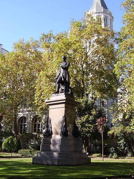 Statue of Sir James Outram by Matthew Noble, in Whitehall Gardens, London