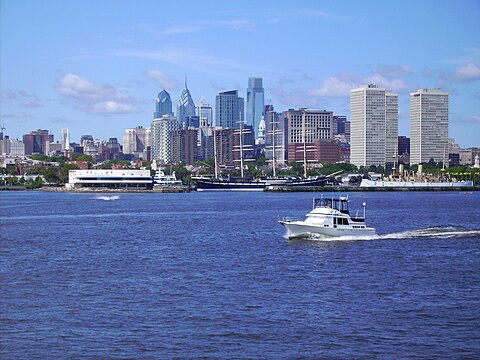 Skyline von der New-Jersey-Seite des Delaware River (2009)