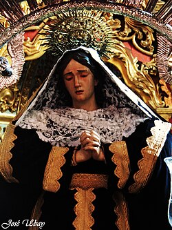 Nuestra Señora de la Soledad o de los Dolores (S. XVIII - XIX) José Luján Pérez. Parroquia Matriz de Nuestra Señora de la Concepción de Santa Cruz de Tenerife.