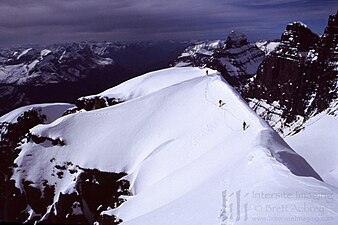 South Twin summit ridge from summit