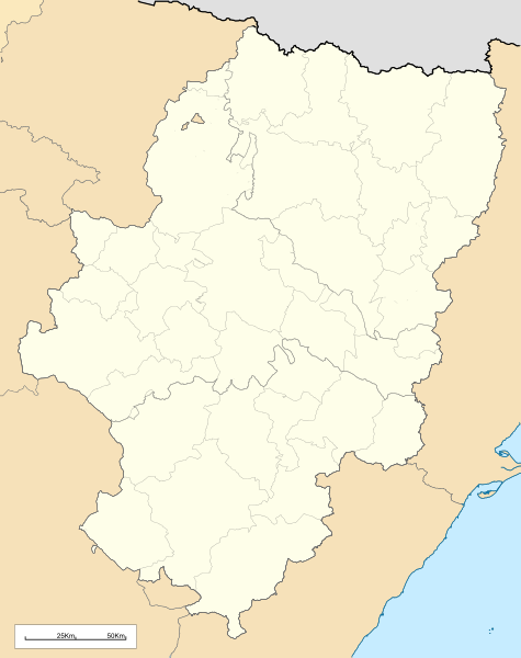 2017–18 Tercera División is located in Aragon