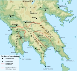 Территория древней Спарты 
