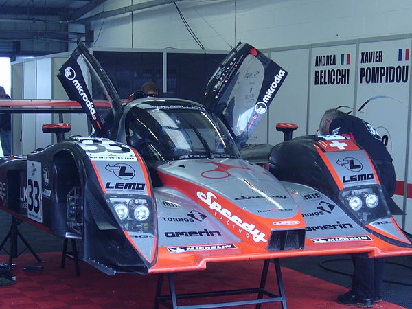 Zacchia's Lola B08/80-Judd in the pits at the 2008 1000 km of Silverstone.