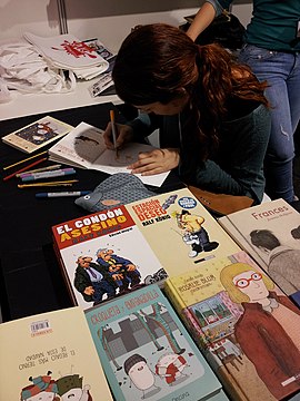Ana Oncina Autografo Salon del Comic Barcelona 2017 Croqueta y Empanadilla  3, in Jep Soto's Ana Oncina Comic Art Gallery Room