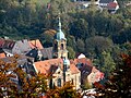 Blick vom Schloßberg auf die Kirche St. Bartholomäus