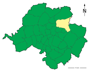 Location of the statistical district Hilbersdorf in Chemnitz