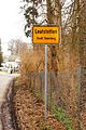 Ortsschild von Leutstetten, Stadt Starnberg, Landkreis Starnberg, Regierungsbezirk Oberbayern, Bayern.