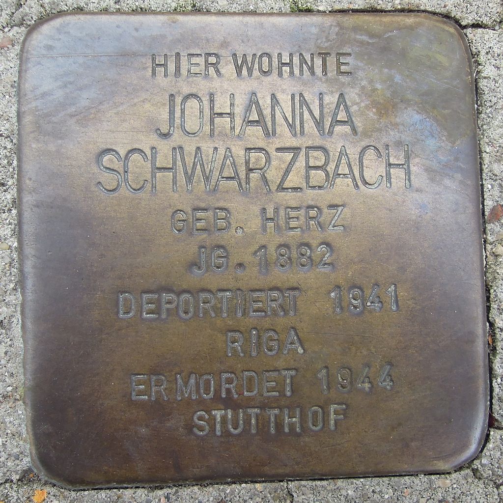 Stolperstein für Johanna Schwarzbach geb. Herz