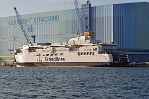 Stralsund, Volkswerft, Scandlines-Fähre Berlin, 4 (2012-01-26) by Klugschnacker in Wikipedia.jpg