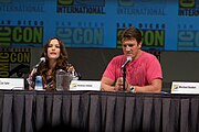 Tyler and Nathan Fillion at San Diego Comic-Con International (24 July 2010)