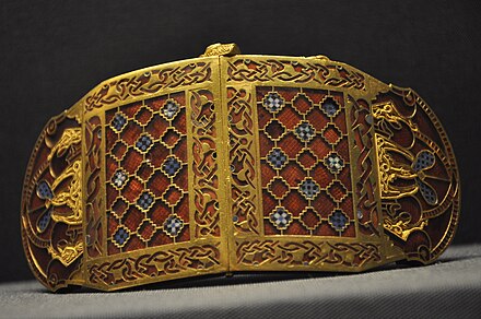 Shoulder clasp from Sutton Hoo,  625 AD