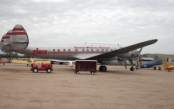 A Trans World Airlines L-049 Constellation on display at the Pima Air & Space Museum.