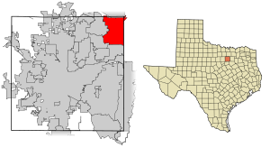 Tarrant County Texas Incorporated Areas Grapevine Highlight.svg