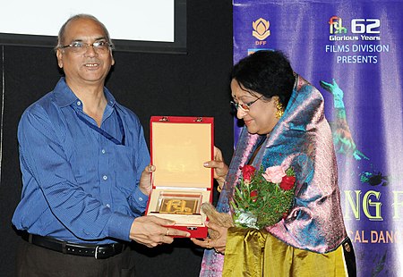 Padma Subrahmanyam being felicitated, at IFFI (2010)