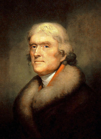 English: Portrait of Thomas Jefferson, founder...