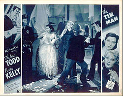 Lobby card for short comedy The Tin Man (1935) with Patsy Kelly and Thelma Todd