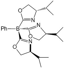 Tris(4S-isopropyl-2-oxazolinyl)phenylborate (To ) ToP ligand.jpg