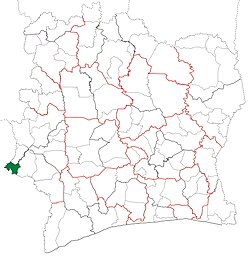 Eneo la Wilaya ya Toulépleu.