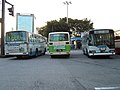 富山駅南口に並ぶ富山地鉄バス(10/14)