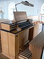 Spieltisch einer Orgel (zwei Manuale)