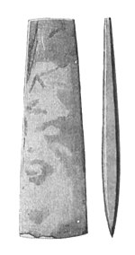 Flint axes were often deposited in wetlands in the Neolithic Tunnackigyxa.JPG