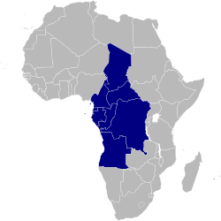 Mappa dell'Africa centrale