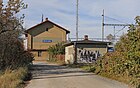 Čeština: Železniční stanice Uhersko English: Train station at Uhersko, Czech Republic.